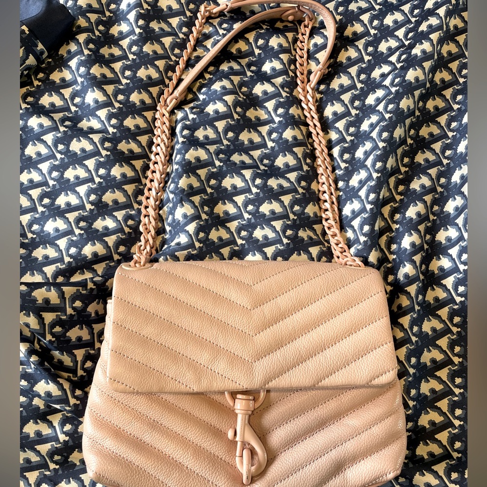 beautiful baby pink Rebecca Minkoff Edie flap bag